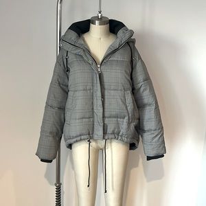 Zara Woman Plaid Puffer Jacket